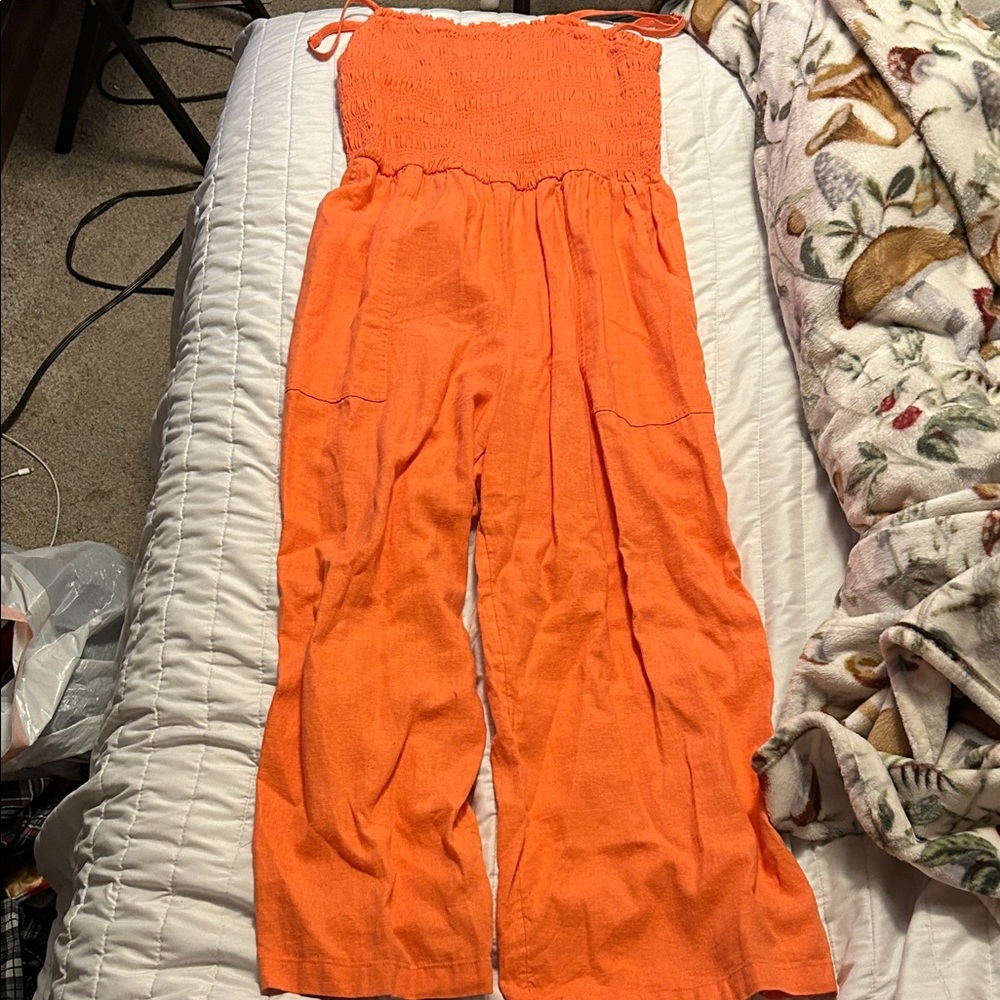 Universal Thread Vibrant Orange Jumpsuit